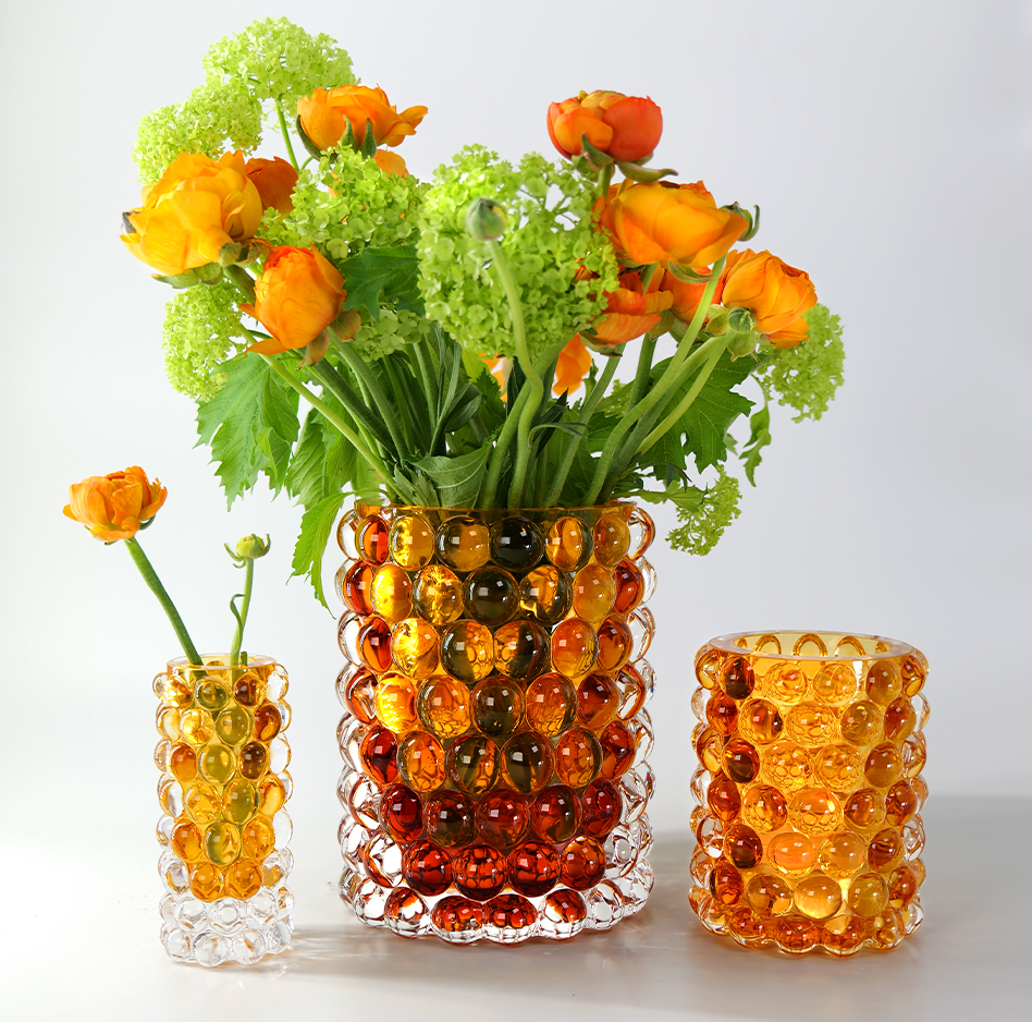 HURRICANE LAMP BOULE LARGE, Amber Windlicht