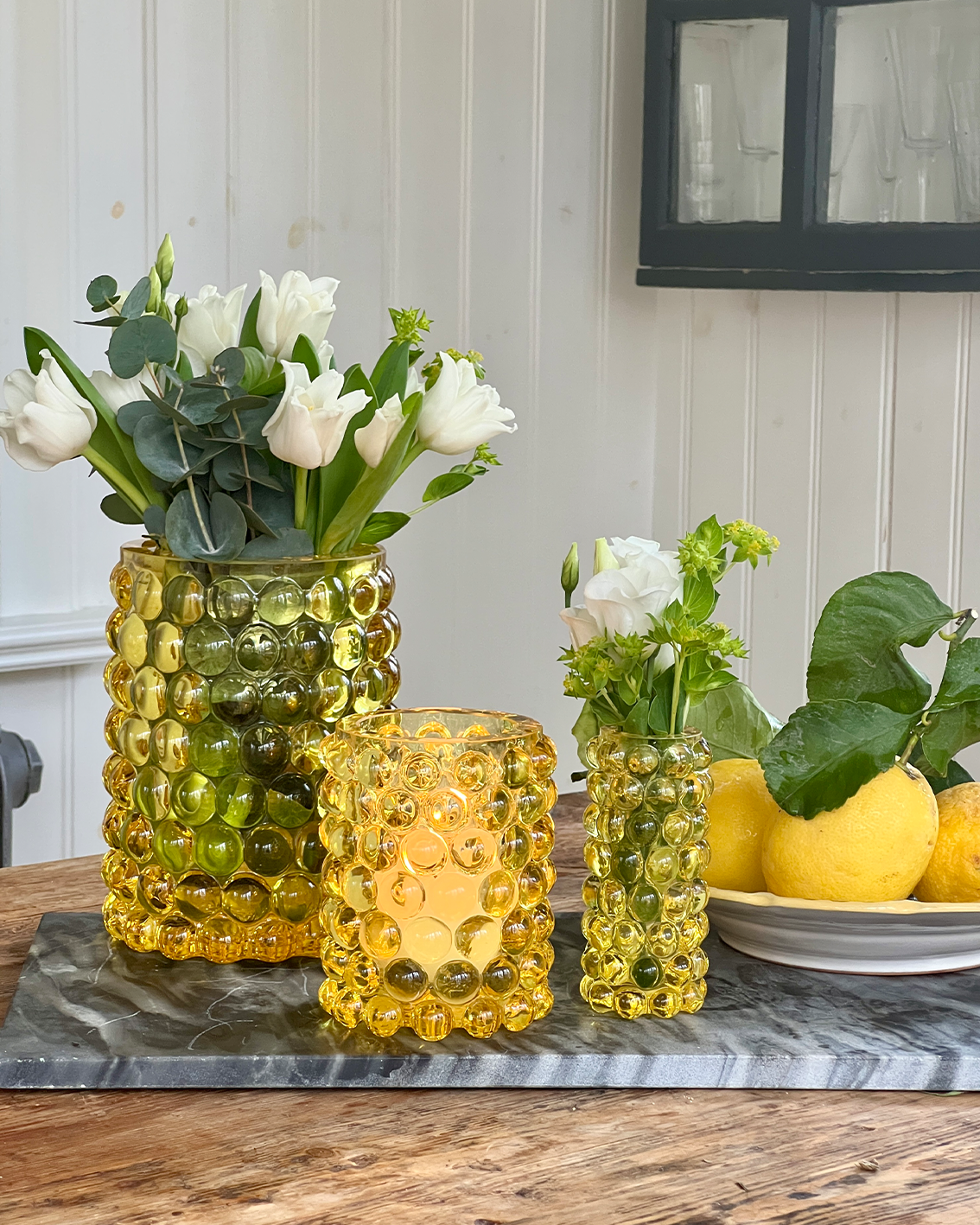 HURRICANE BOULE MINI, Limone Mini Vase