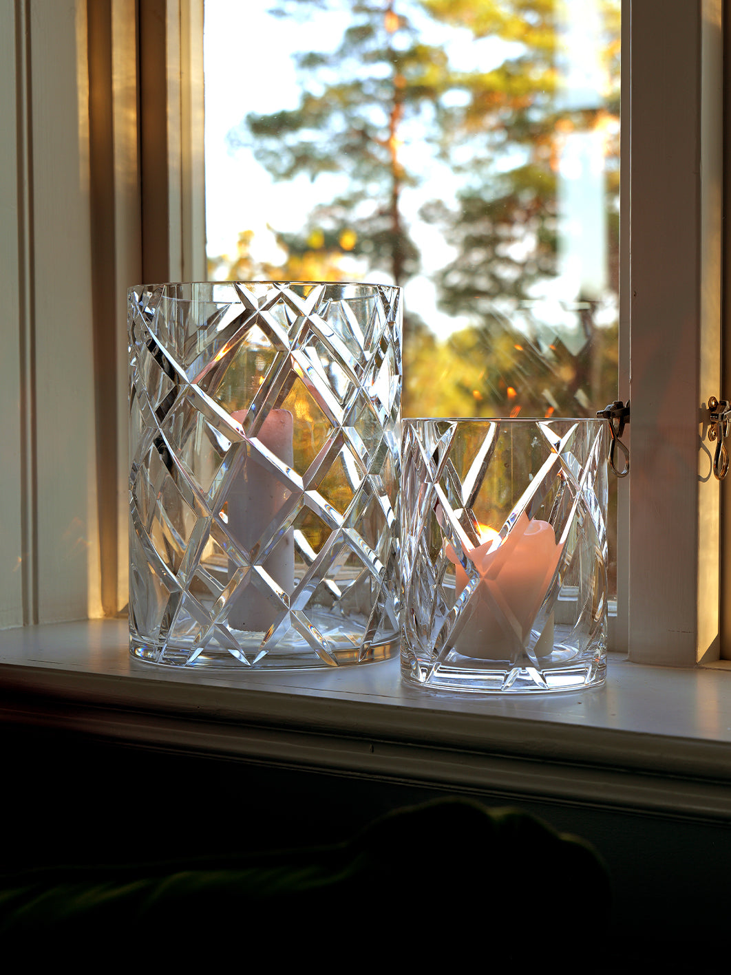 HURRICANE CRYSTAL LAMP MEDIUM, Clear Windlicht