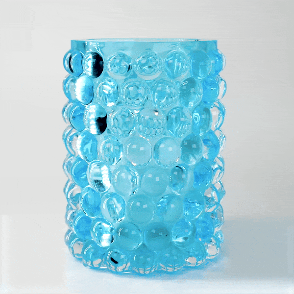 HURRICANE LAMP BOULE LARGE, Coral Blue Windlicht