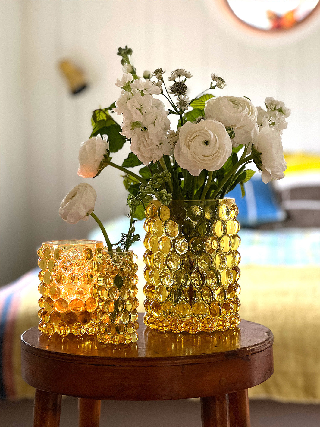HURRICANE LAMP BOULE LARGE, Limone Windlicht