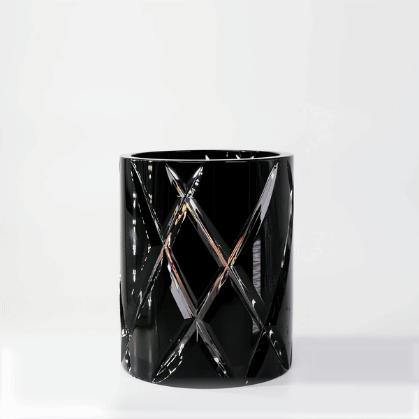 HURRICANE CRYSTAL LAMP MEDIUM, Black Windlicht