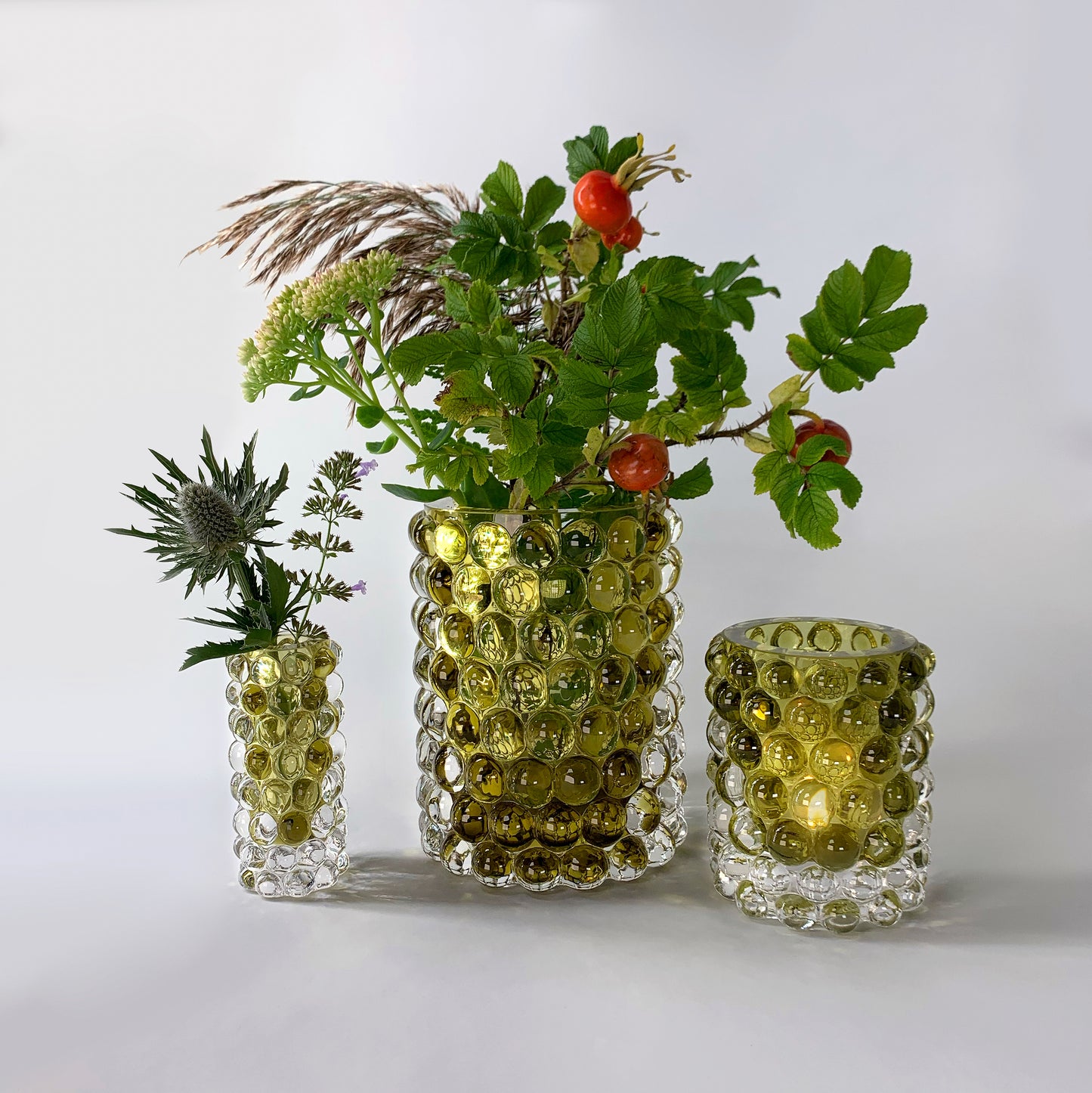 HURRICANE LAMP BOULE LARGE, Olive Windlicht