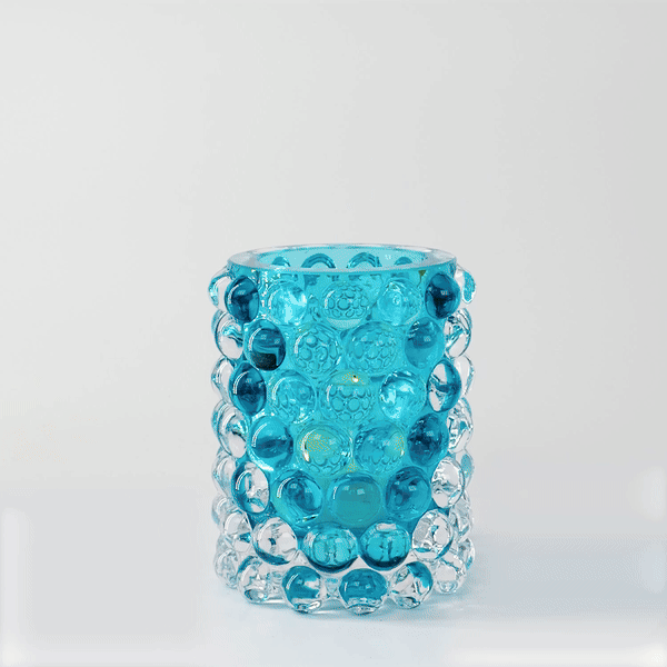 HURRICANE LAMP BOULE, Coral Blue Windlicht