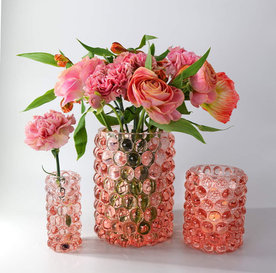 HURRICANE LAMP BOULE LARGE, Rosé Windlicht