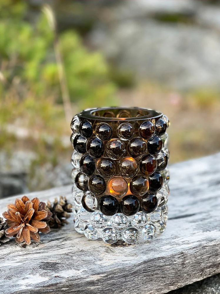 HURRICANE LAMP BOULE REGULAR, Tobacco