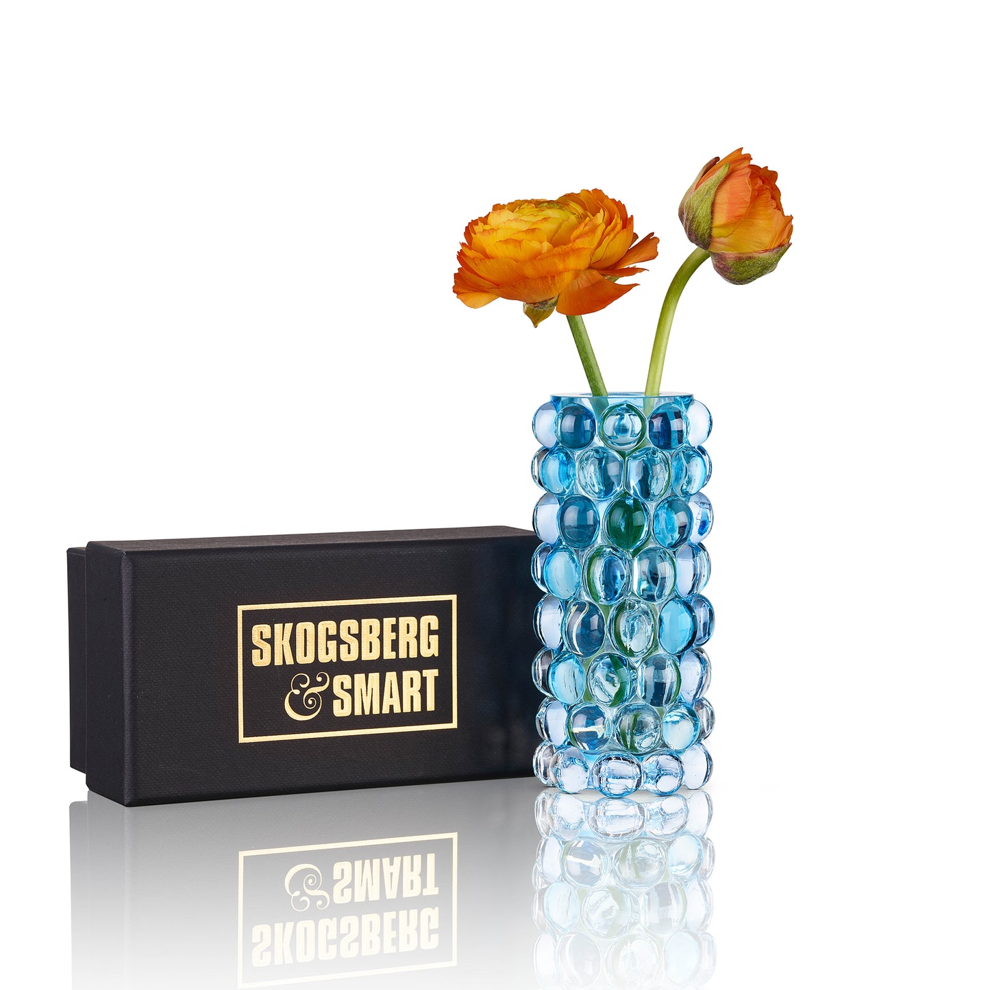 HURRICANE BOULE MINI, Coral Blue Vase