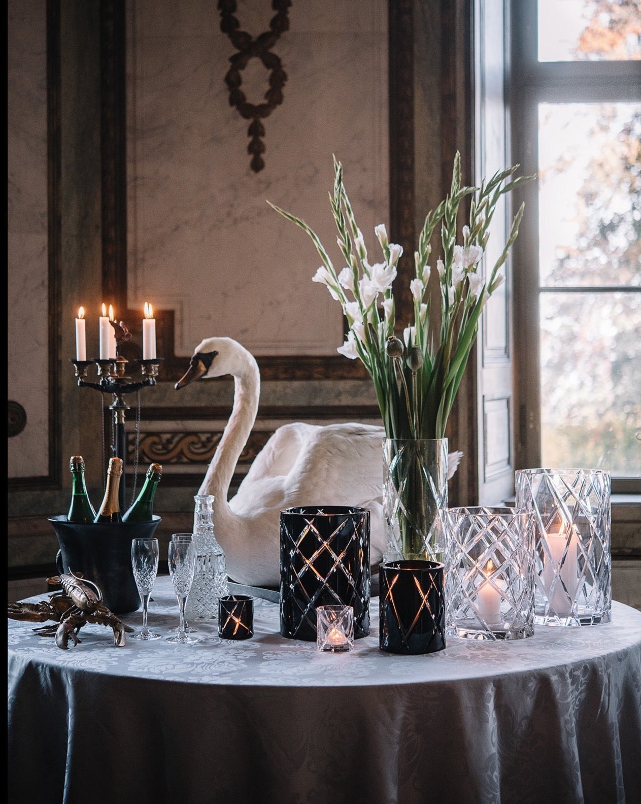 HURRICANE CRYSTAL LAMP LARGE, Black Skogsberg&Smart
