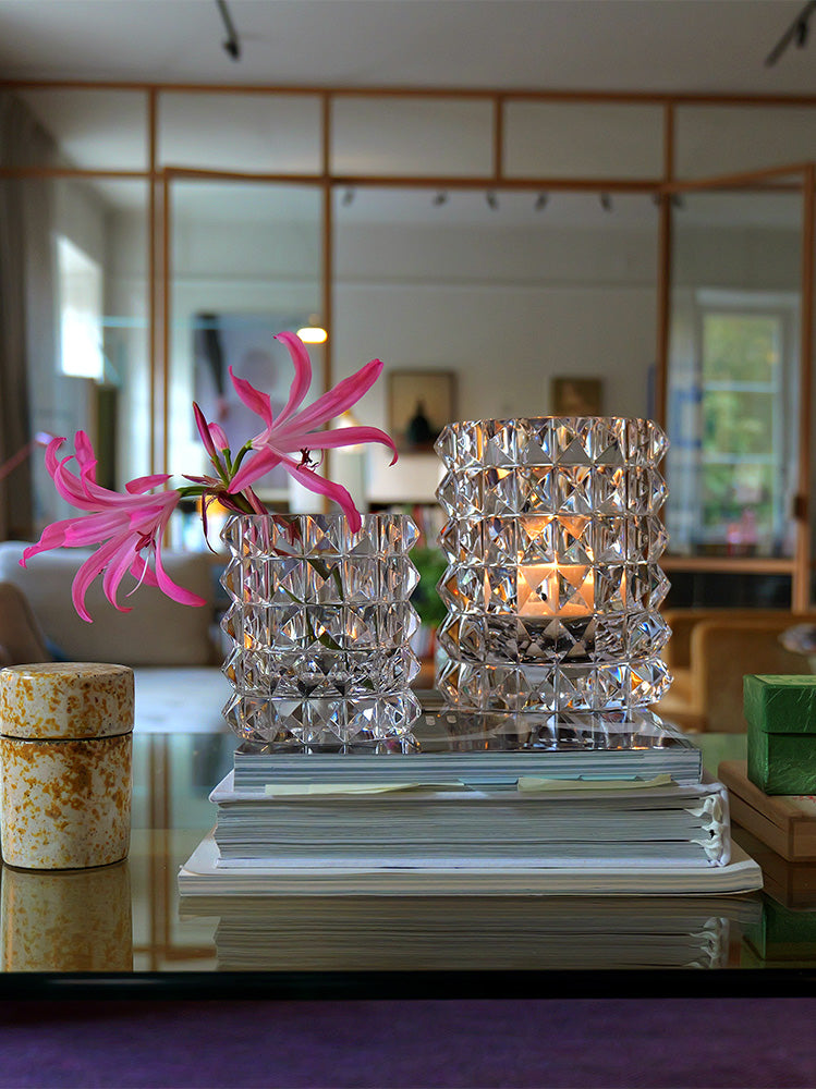 HURRICANE CRYSTAL LAMP REGULAR, Stud Windlicht